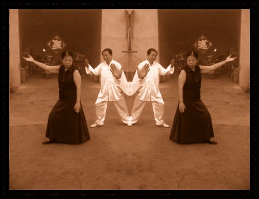 编发仲家浅试学武艺图