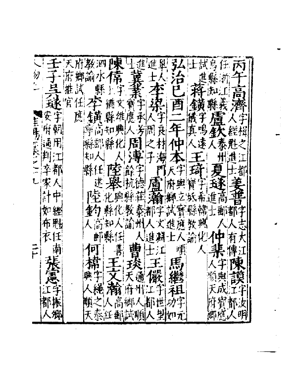 明代部分地方志中的仲姓先辈